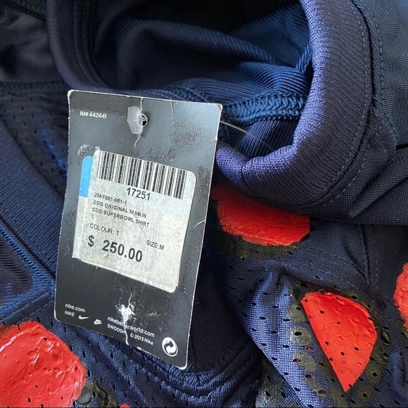 NIKE x Comme Des Garcons sz M Football Jersey Blue - Picture 9 of 10